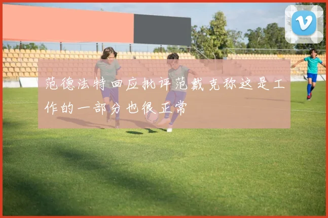 范德法特回应批评范戴克称这是工作的一部分也很正常